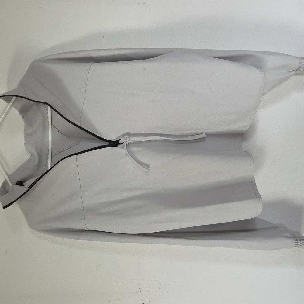 Zara Light Grey Half Zip Crop Pullover - Picture 4 of 4